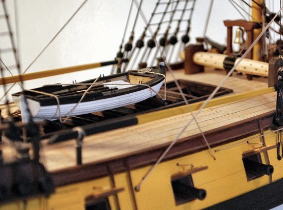 Waist detail of HMS Ontario