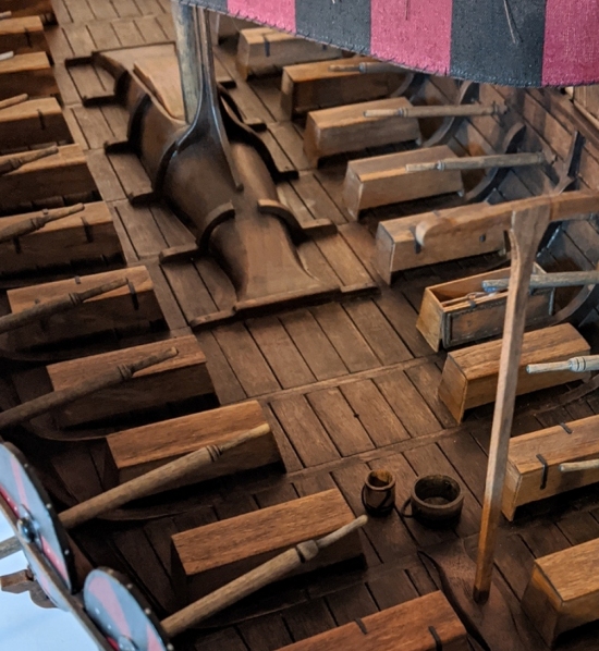 Deck view of model