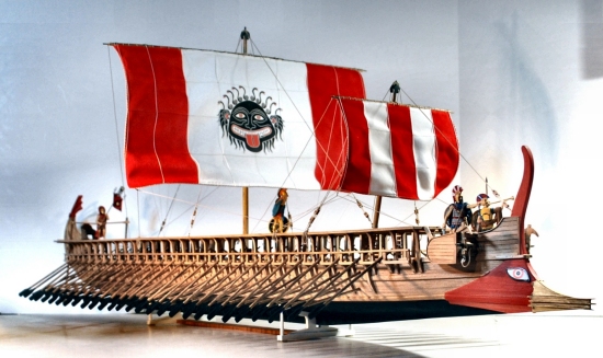 Image of Greek trireme model