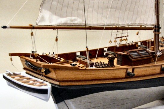 Stern and boat detail of Baltimore Clipper Vigilant