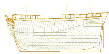 Scale half-model of the USS President